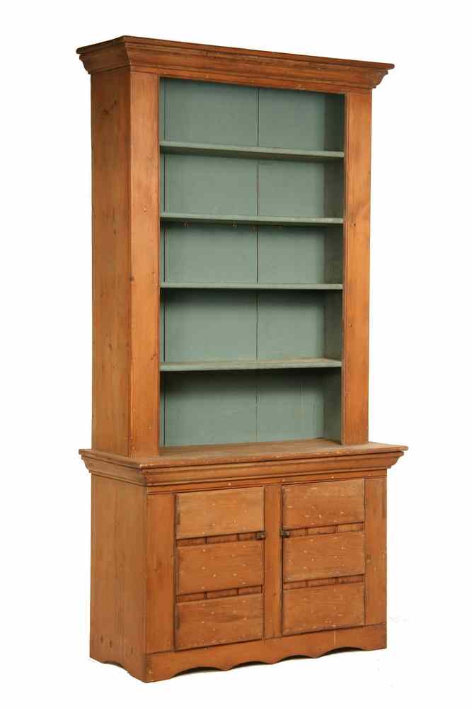 Appraisal: OPEN TOP COUNTRY CUPBOARD - Connecticut Country Cupboard in natural