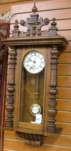 Appraisal: R A WALL TIMEPIECE WALL CLOCK German c having a