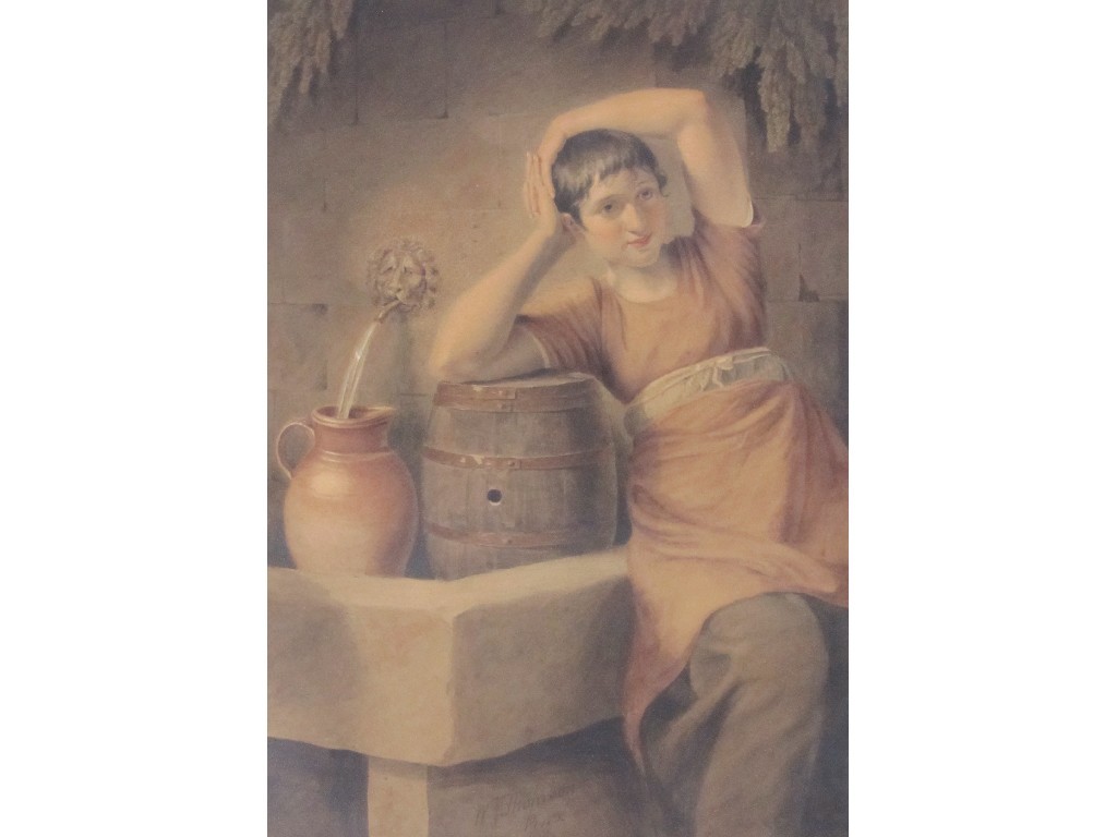 Appraisal: WILLIAM JOHN THOMSON RSA - GIRL AT A WELL Watercolour