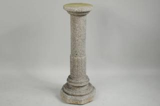 Appraisal: Cement Garden Pedestal w Stepped Base Cement garden pedestal with