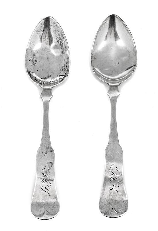 Appraisal: Two American Coin Silver Tablespoons D C Jaccard Co St