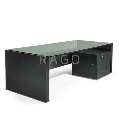 Appraisal: OSVALDO BORSANI - TECNO Desk with rolling cabinet Italy s