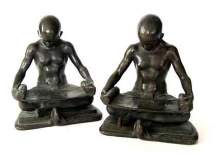 Appraisal: Pair of Egyptian Revival Bronze figuresearly th century