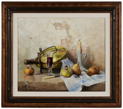 Appraisal: Robert Chailloux French - Still Life With Fruit Wine Glass