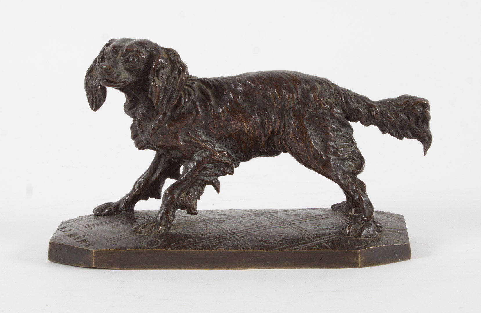 Appraisal: After P J Mene Spaniel bronze modeled as dog on