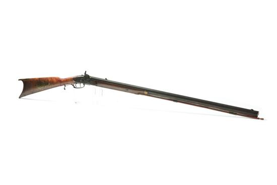 Appraisal: PERCUSSION LONG RIFLE American mid th century Curly maple half