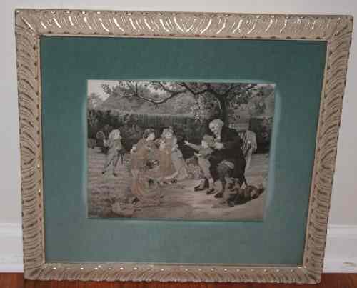 Appraisal: Two Petit Point Pictures depicting scenes of th century life