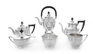 Appraisal: An American Silver Six-Piece Tea and Coffee Service Gorham Mfg