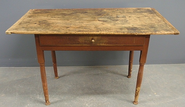 Appraisal: - New England tavern table c with original paint decoration