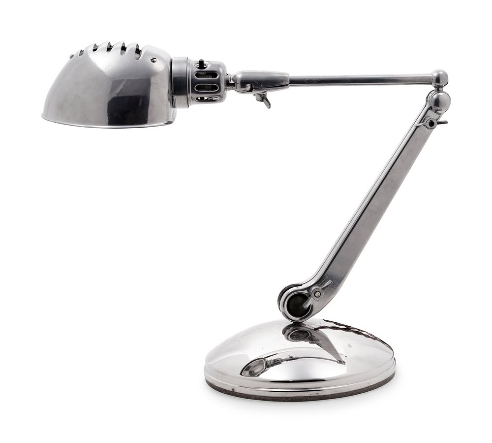 Appraisal: A Chromed Metal Articulated Desk Lamp A Chromed Metal Articulated