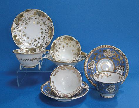 Appraisal: A PAIR OF SPODE CUPS AND SAUCERS pattern no and