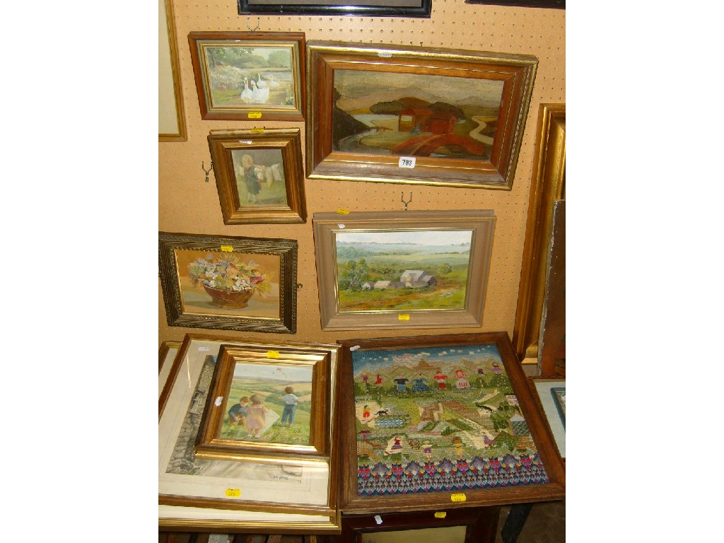 Appraisal: An interesting collection of oil paintings etc including an oil