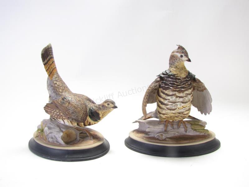 Appraisal: Pair of Boehm Porcelain birds Ruffed Grouse Edward Marshall Boehm