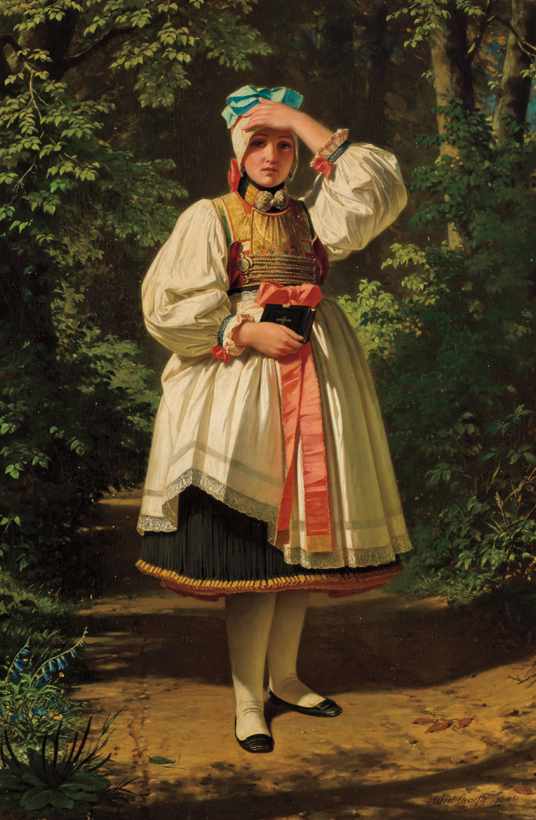 Appraisal: ALBERT ANTON GRAEFLE German - Young Girl with Bible oil