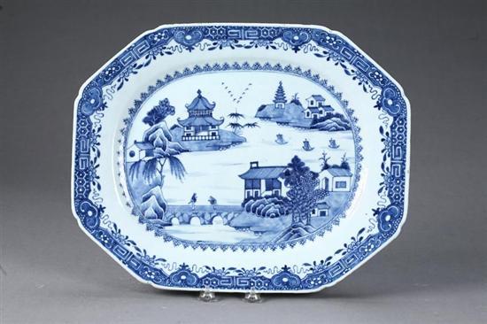 Appraisal: CANTON PLATTER China th century porcelain Hand decorated landscape scene