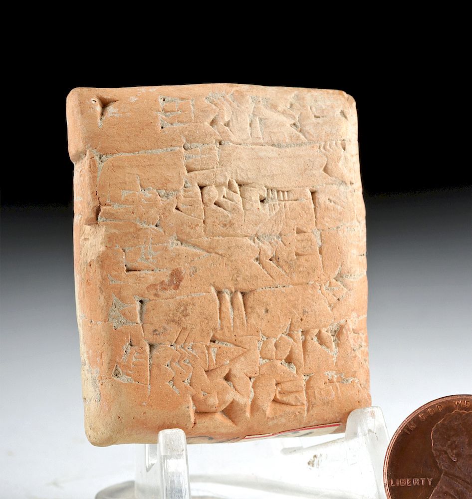 Appraisal: Translated Mesopotamian Terracotta Cuneiform Tablet Ancient Near East southern Mesopotamia