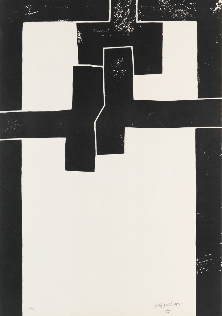 Appraisal: EDUARDO CHILLIDA Barcelona I Lithograph on cream wove paper x