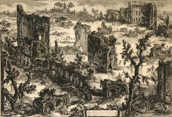 Appraisal: After Giovanni Battista Piranesi Italian - Veduta delle Termi Di