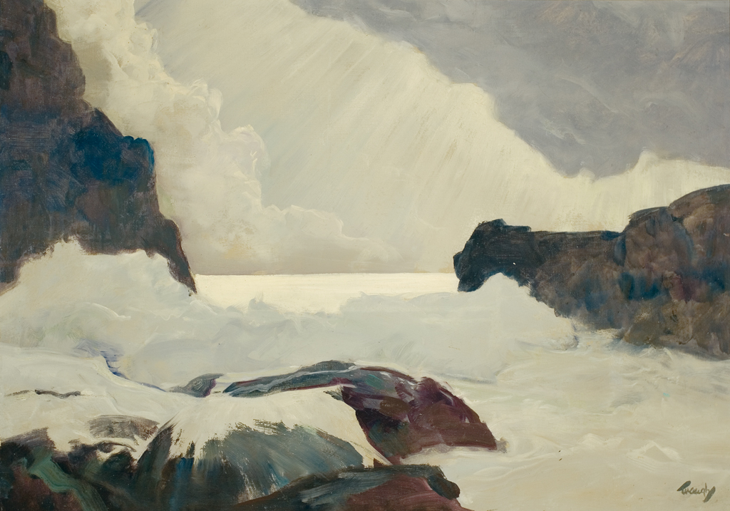 Appraisal: FREDERICK JUDD WAUGH American - Sunlight Through the Clouds oil