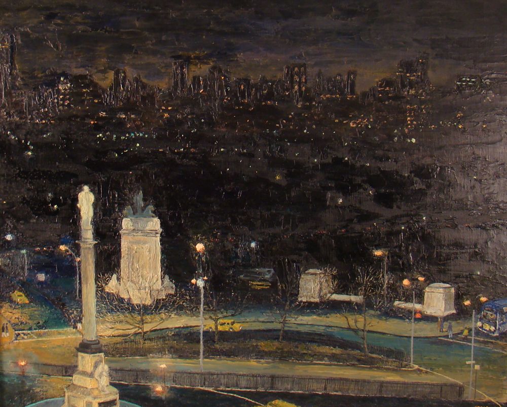 Appraisal: JUDITH STEADAmerican - Two views of Central Park at night