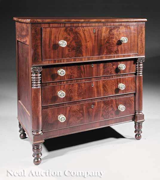 Appraisal: An American Classical Santo Domingan Mahogany Chest early th c