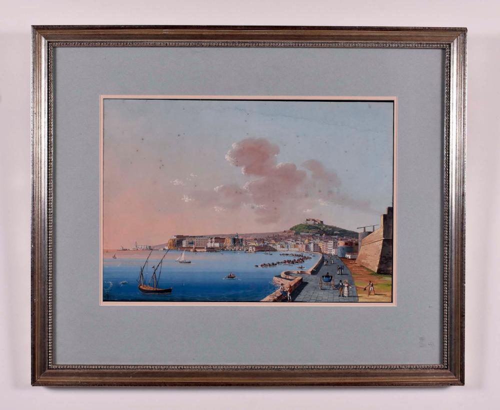 Appraisal: ITALIAN SCHOOL TH CENTURY NEOPOLITAN PAINTINGView of the Bay of