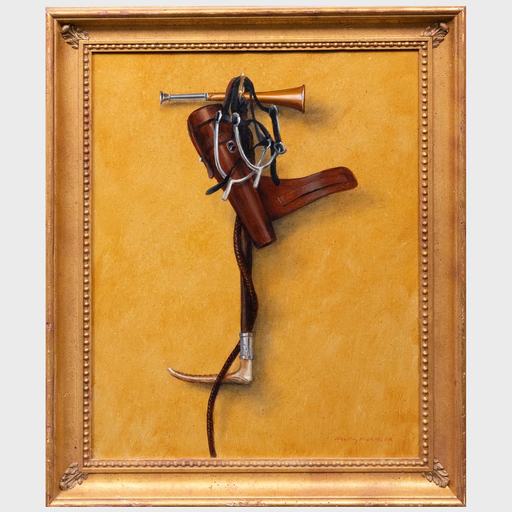 Appraisal: Henry Koehler - Hunting Kit on a Hook Oil on