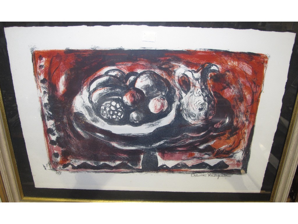 Appraisal: ANNE REDPATH RSA RSW ARA Lithograph 'Still Life - Red