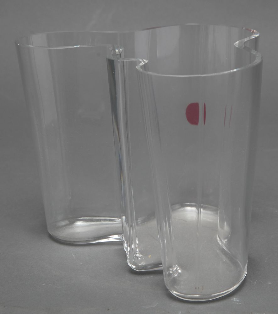 Appraisal: Alvar Aalto Colorless Glass Savoy Vase Alvar Aalto colorless glass