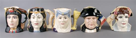 Appraisal: A Group of Five Royal Doulton Large Character Jugs from