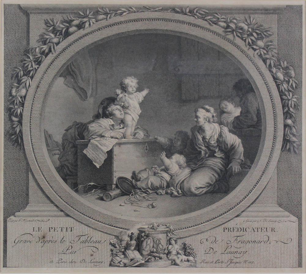 Appraisal: NICOLAS DE LAUNAY FRENCH - PAIR OF ENGRAVINGS AFTER FRAGONARD