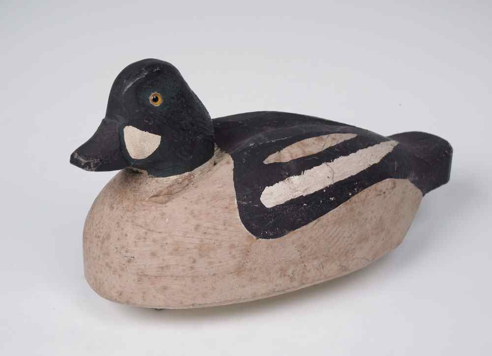 Appraisal: VINTAGE DUANE CORBIN GOLDENEYE DUCK DECOY Goldeneye drake working decoy