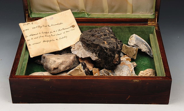 Appraisal: A COLLECTION OF GEOLOGICAL AND MINERALOGICAL SPECIMENS contained within a