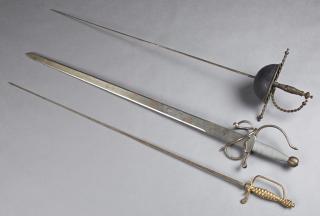 Appraisal: Three Swords th c consisting of a French epee Three