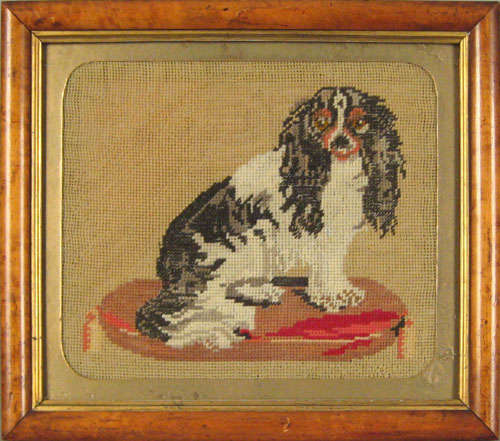 Appraisal: Victorian wool needlework of a dog x