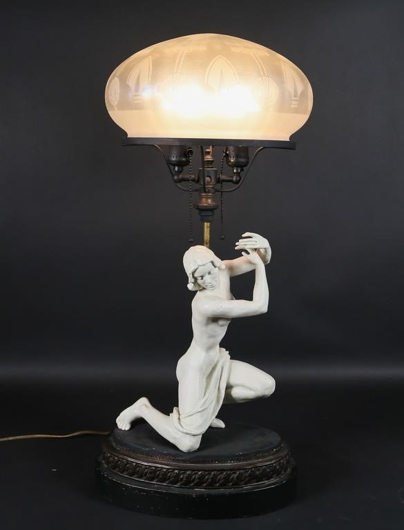 Appraisal: AFTER LORE FRIEDRICH-GRONAU SCULPTURE LAMPAfter Lore Friedrich-Gronau German - plaster