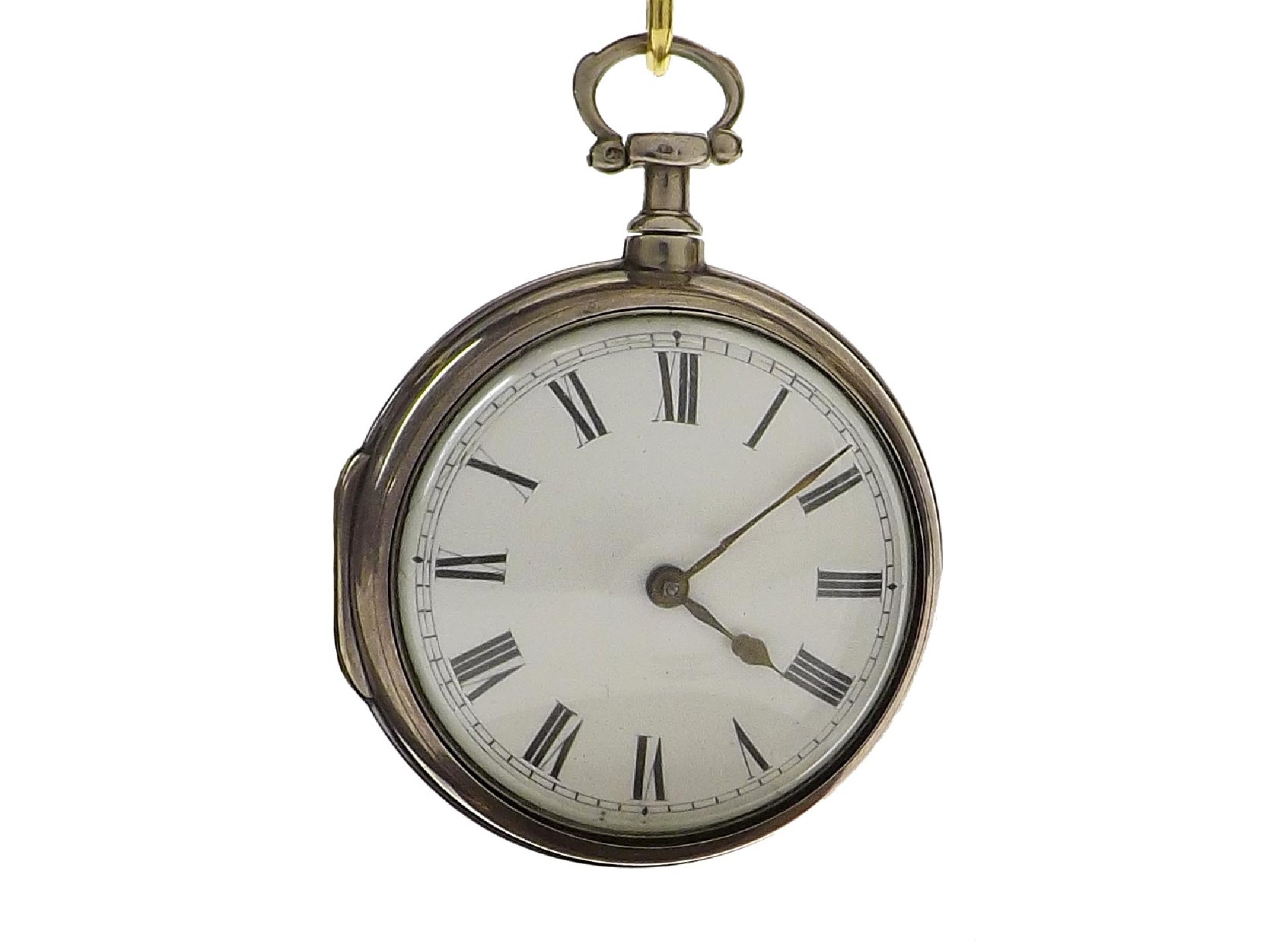 Appraisal: Early th century silver verge pair cased pocket watch London