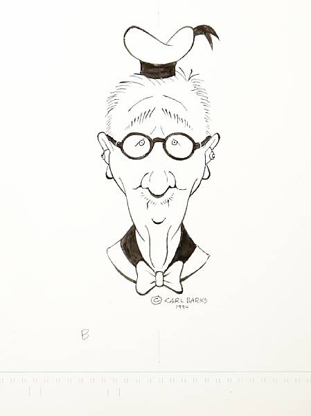 Appraisal: Carl Barks - Original Artwork to Inked self portrait pen