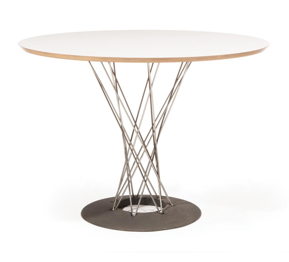 Appraisal: Isamu Noguchi-Style Tornado Table by Modernica white laminate top steel