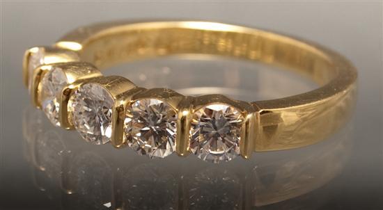 Appraisal: Lady's K yellow gold and diamond ring diamonds approximately cts