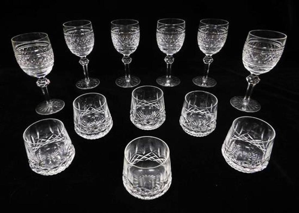 Appraisal: GLASS Waterford cut crystal twelve pieces two sets of Castletown