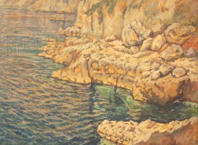 Appraisal: Italian School th Century The Capri Coast oil on canvas