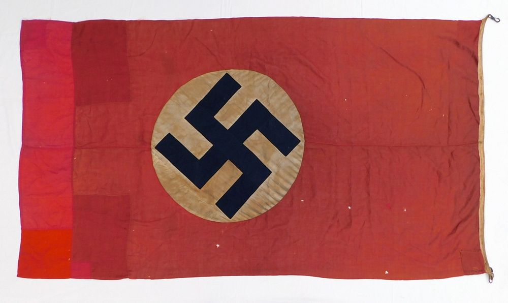 Appraisal: WWII German Flag Germany C s- s Red wool bunting