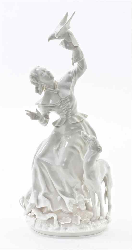 Appraisal: A Hutschenreuther Blanc de Chine Porcelain Figural Group depicting a