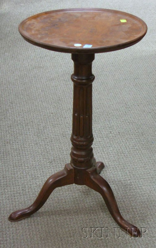 Appraisal: Chippendale Carved Walnut Dish-top Candlestand