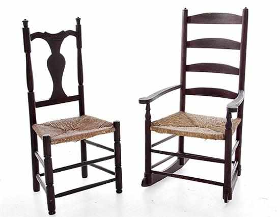 Appraisal: American Queen Anne painted chairs probably New England mid to