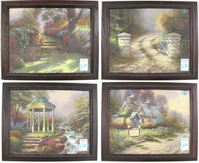 Appraisal: THOMAS KINKADE SET OF CALENDAR PRINTS American th Century x