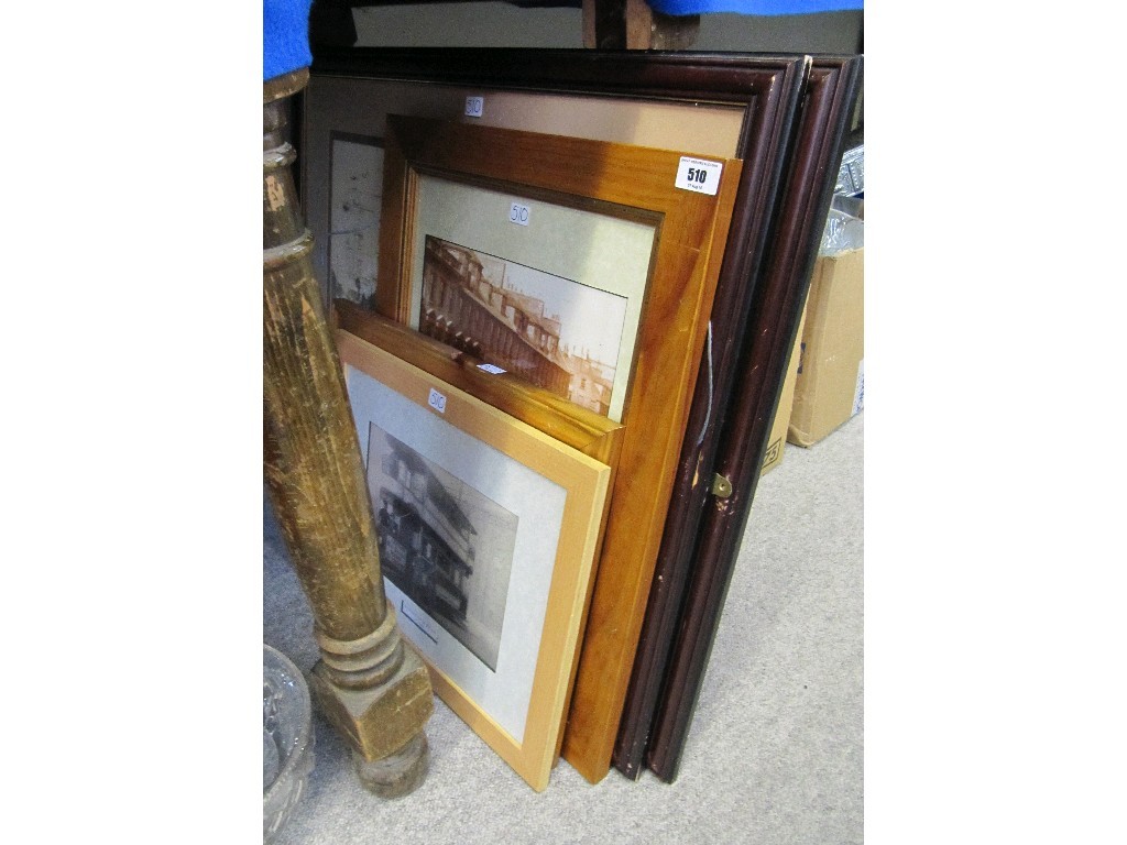 Appraisal: Lot comprising five framed photographs depicting Edinburgh street scenes