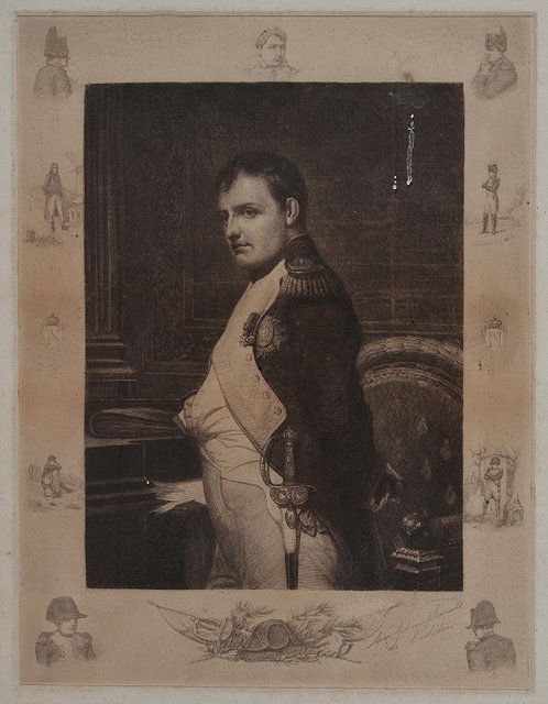 Appraisal: FRENCH SCHOOL LATE TH CENTURY Portrait of Napoleon etching with