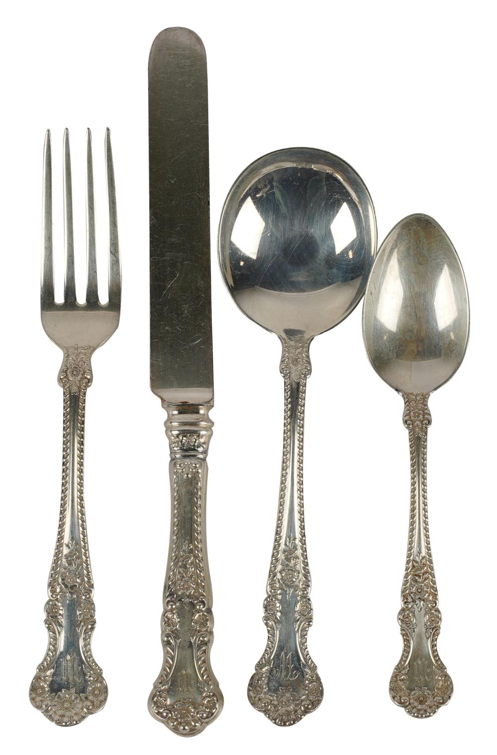 Appraisal: SET OF GORHAM STERLING FLATWARECambridge pattern introduced with maker's marks